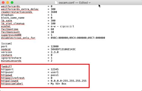sections in oscam. . Oscam config files